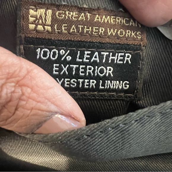 Great American Leather Works Dark Green Retro Vintage Sling Y2K Purse Backpack - Picture 5 of 9